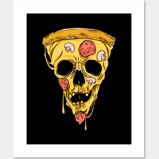 Pizza skull. Half Human Half Pizza Posters and Art